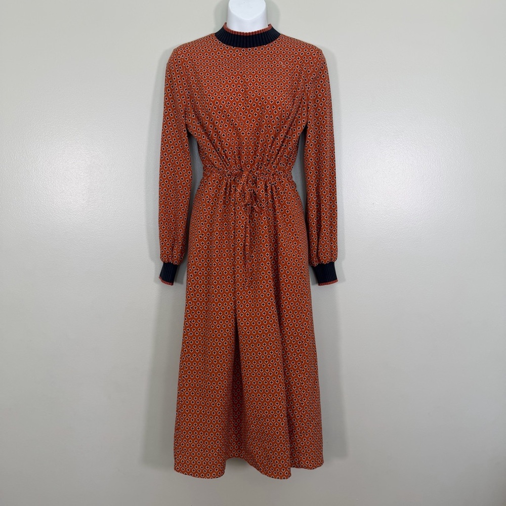 French Connection Orange and Blue Dress Size 4